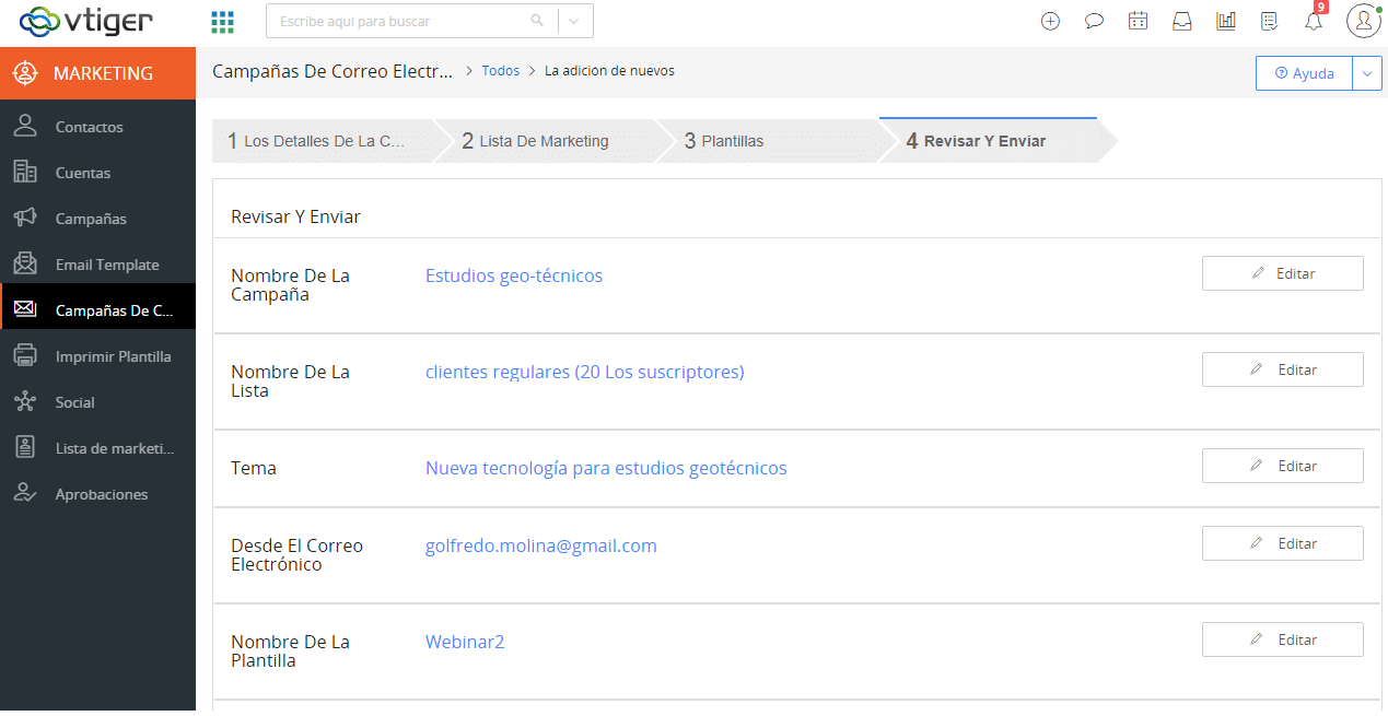 Proceso de evaluación de aplicaciones CRM