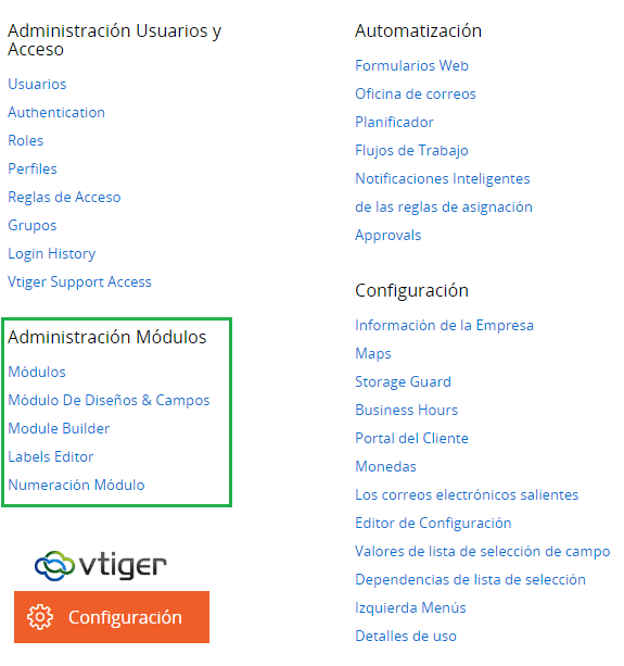 Aplicaciones CRM