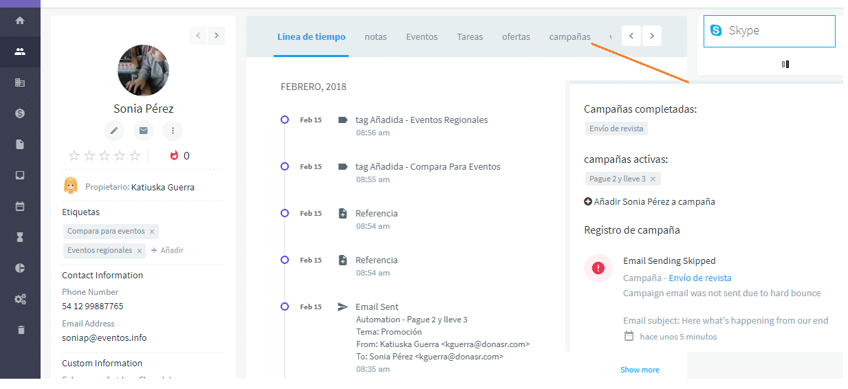 Operaciones básicas con un CRM. Caso: Donas Redoma