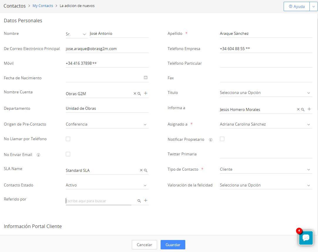 Casos prácticos con un CRM: Crear contactos y oportunidades