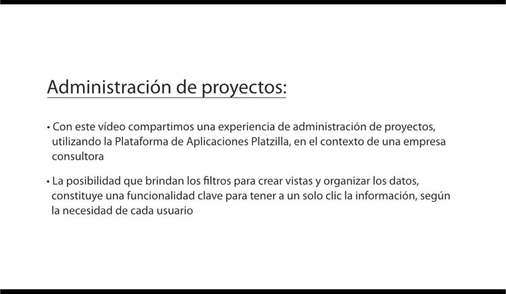 Administración de proyectos para una gestión fácil