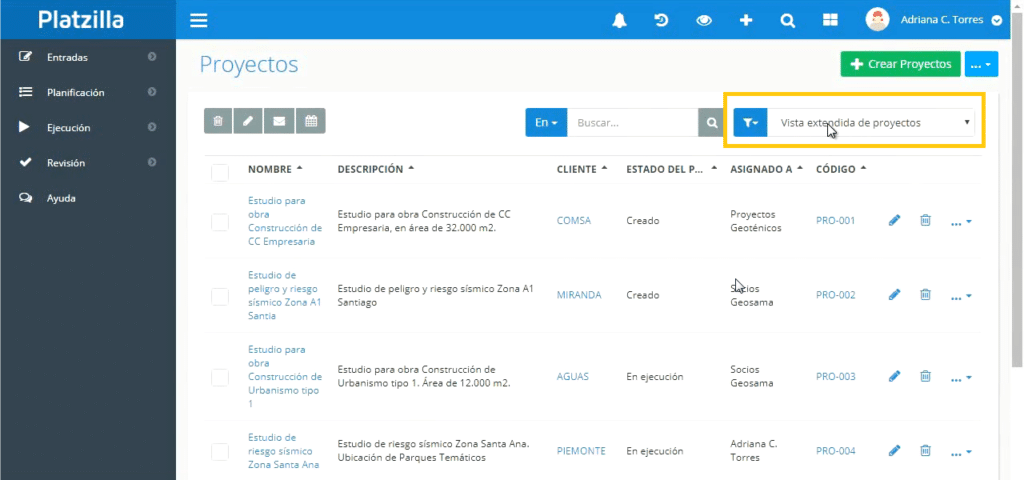 Administración de proyectos para una gestión fácil