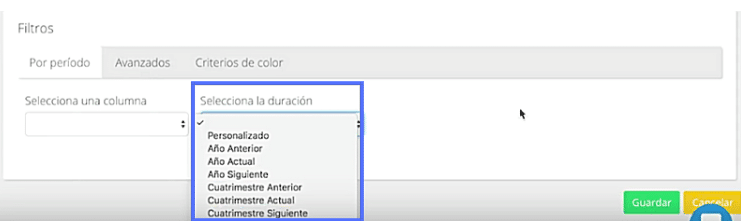 Opciones para la configuración de filtros - Organización de la información para una gestión fácil