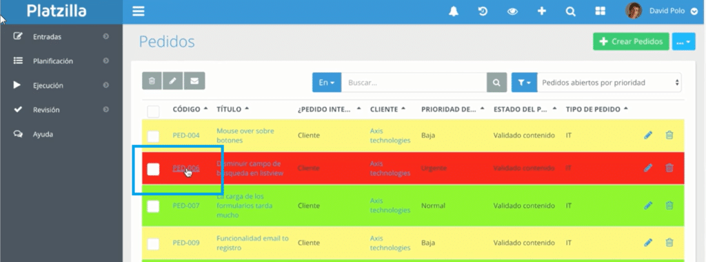 Vista de lista de registros - Organización de la información para una gestión fácil