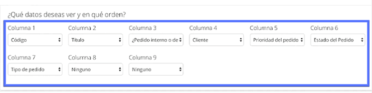 Columnas de la vista personalizada - Organización de la información para una gestión fácil