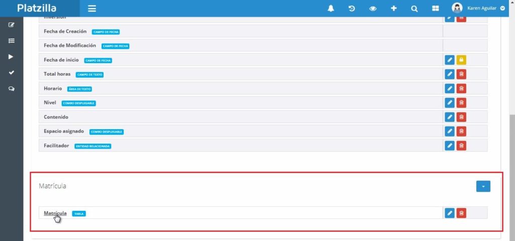 ¿Cómo crear tablas básicas en módulos de Platzilla?