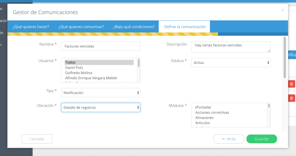 Tu gestión y empresa al día: Avisos y notificaciones en Platzilla