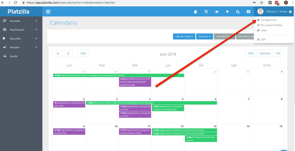 Automatización de los procesos a través de Platzilla