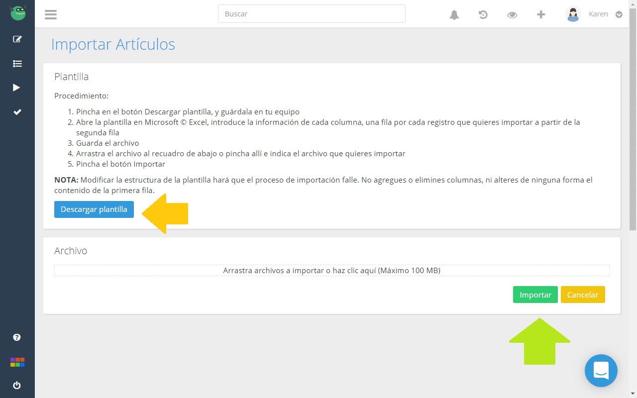 Importar datos en Platzilla. ¡Es fácil y rápido!