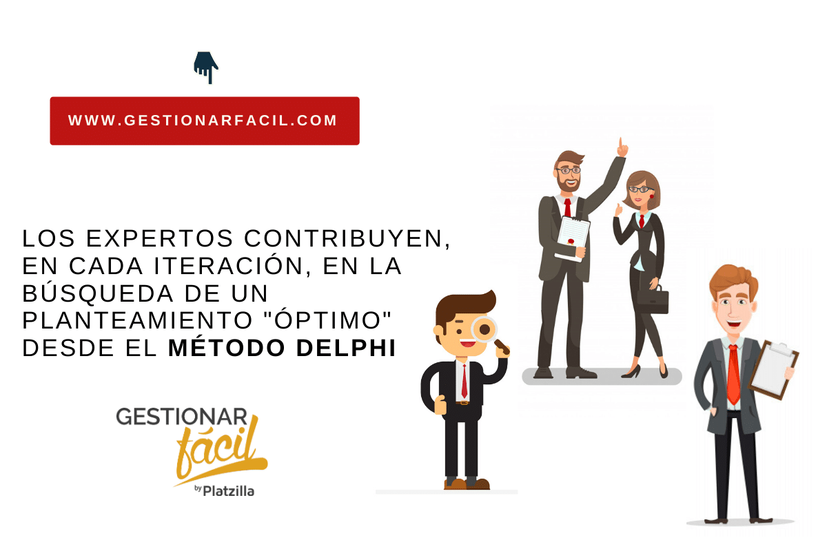Los expertos contribuyen, en cada iteración, en la búsqueda de un planteamiento "óptimo".
