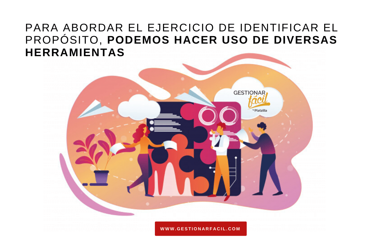 Para abordar el ejercicio de identificar el propósito, podemos hacer uso de diversas herramientas.