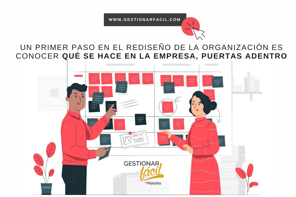 Un primer paso en el rediseño de la organización es conocer qué se hace en la empresa, puertas adentro.