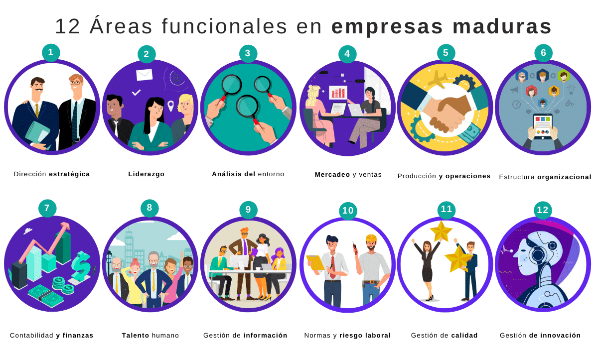 12 areas de las empresas