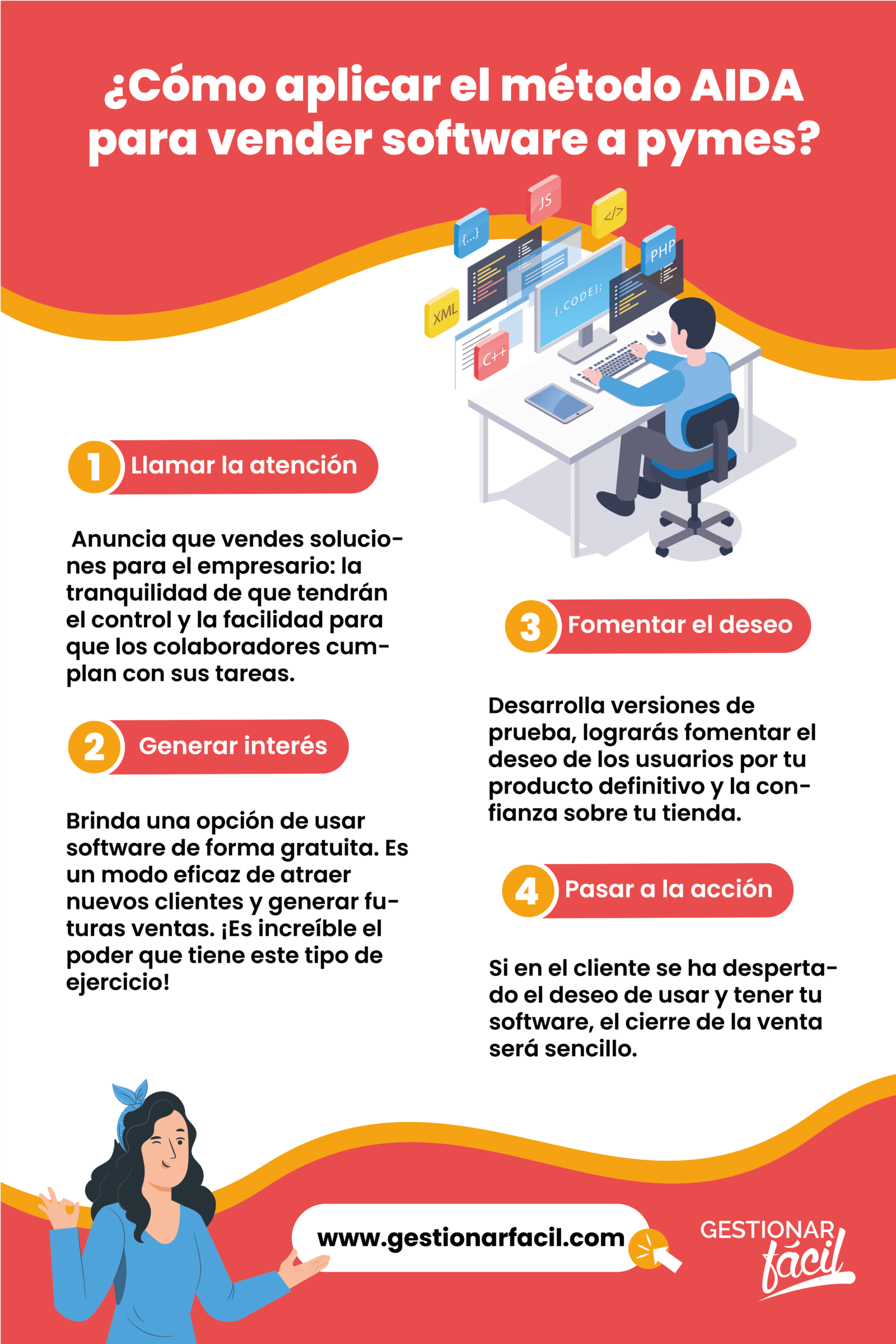 Cómo aplicar el método AIDA para vender software a pymes