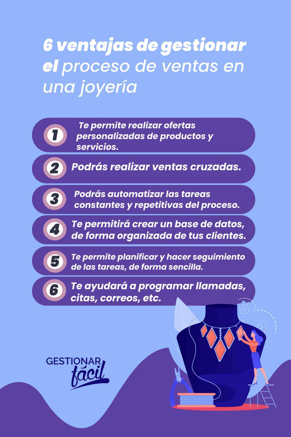 6 ventajas de gestionar el proceso de ventas en una joyería.