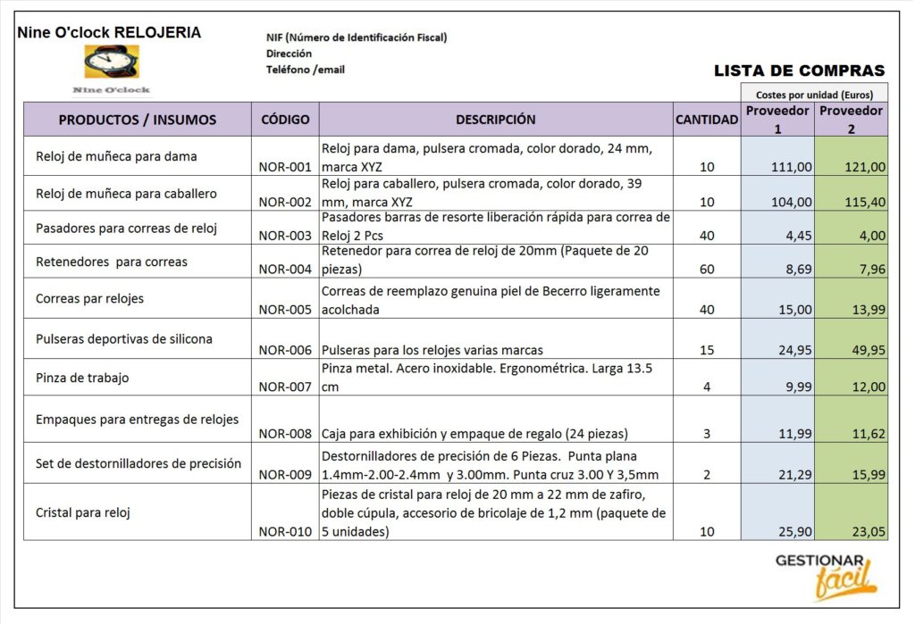 ¿Cómo gestionar el proceso de compras en una relojería? 1