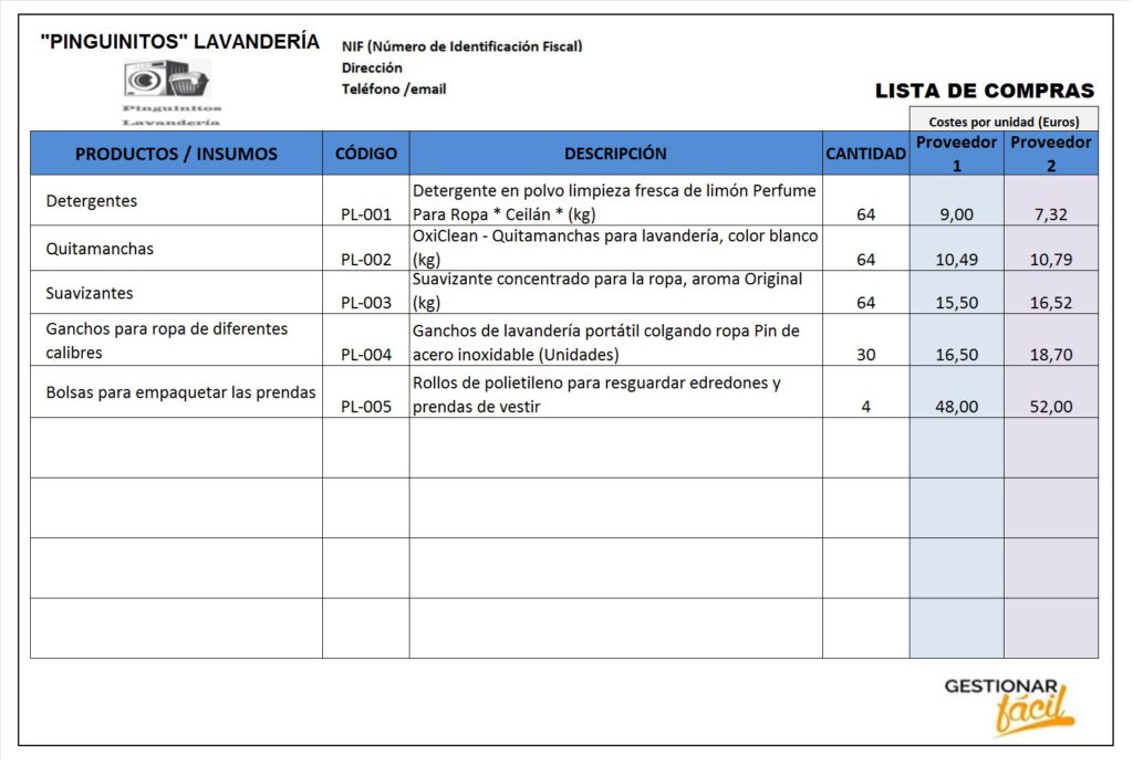 ¿Cómo gestionar el proceso de compras en una lavandería? 1