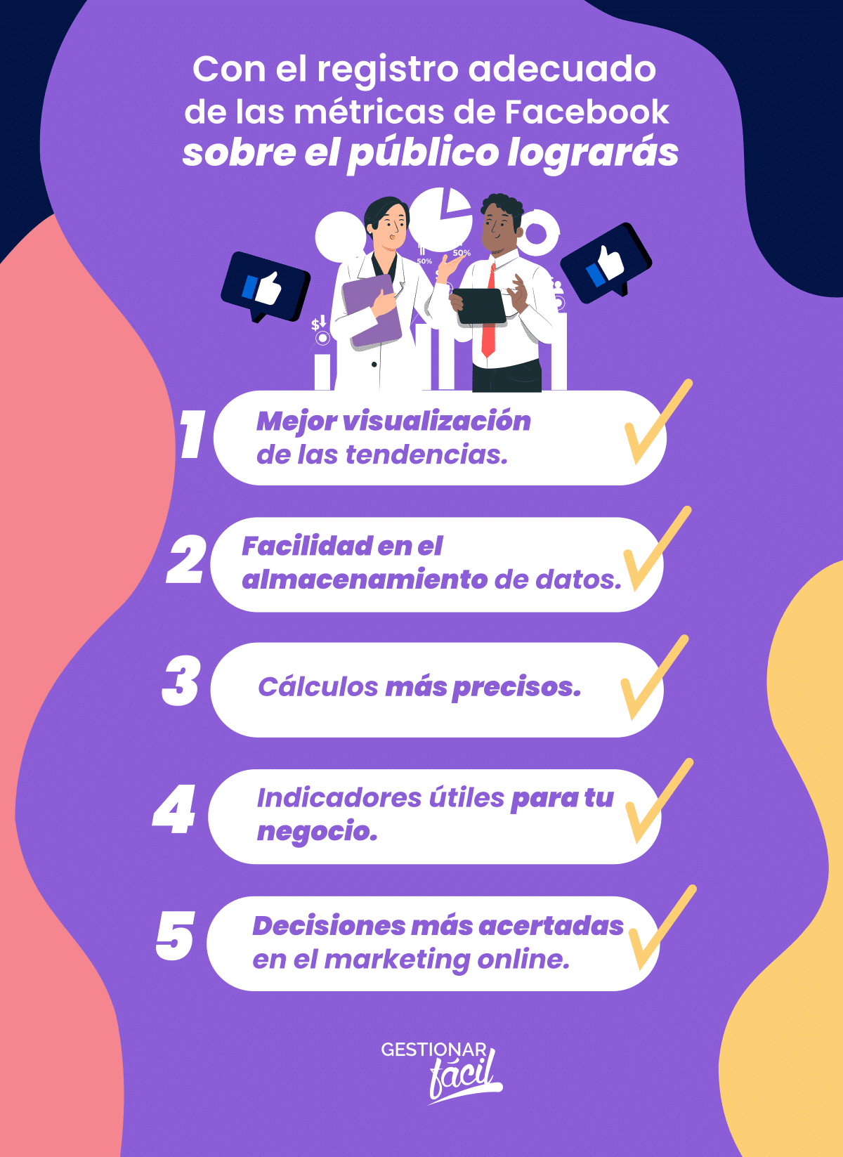 beneficios del registro de las métricas de Facebook sobre el público.