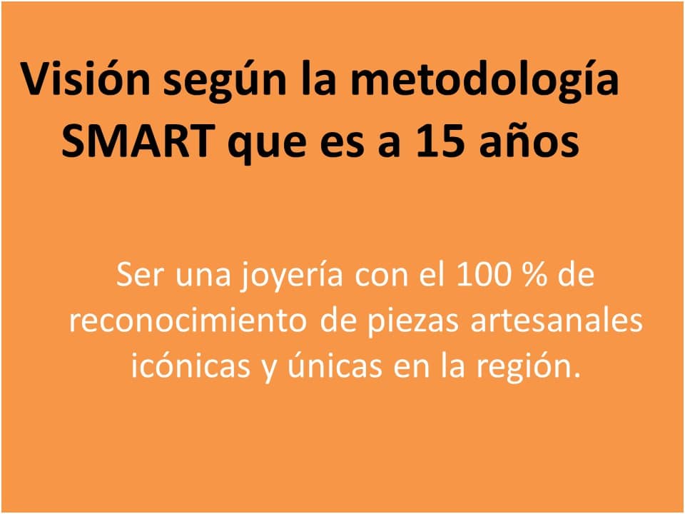 Visión según la metodología SMART