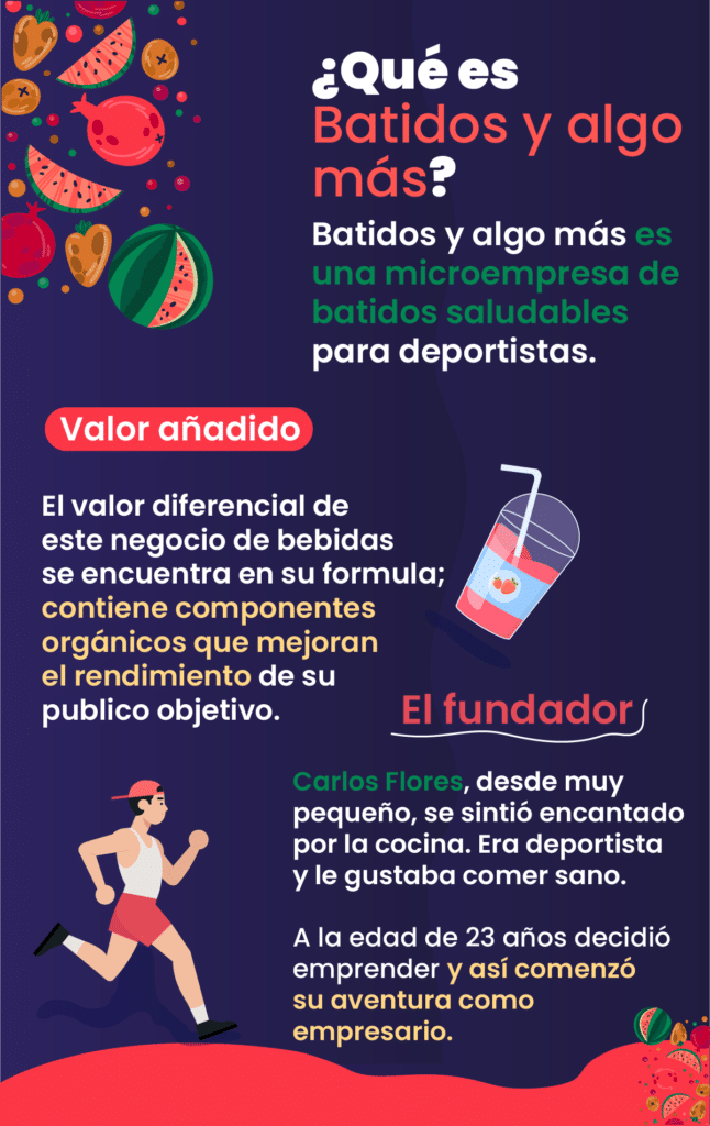 Valores misión y visión de un negocio de batidos