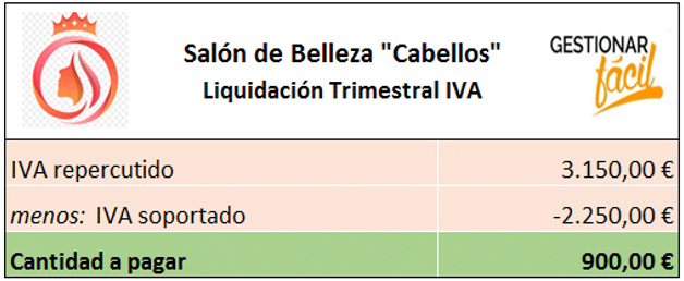 Ejemplo de liquidación de IVA en España