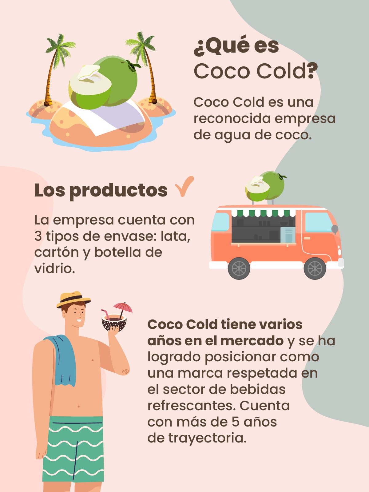 Valores misión y visión de una empresa de agua de coco. Caso “Coco Cold”.